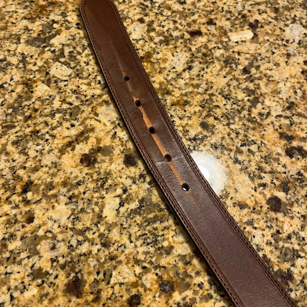 Jos. A. Bank Brown Leather Belt Mens Size 46